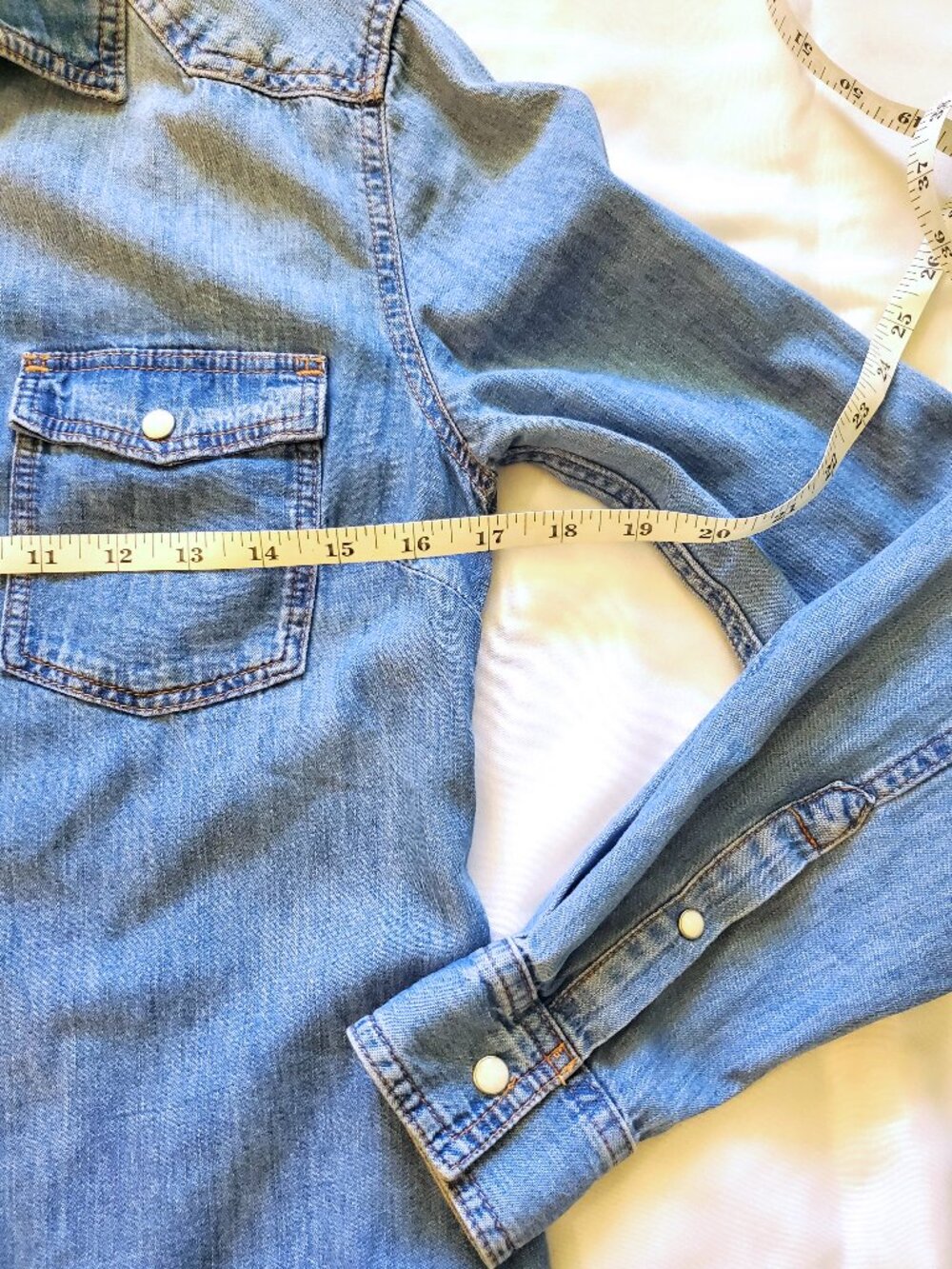 Denim Button-up Top - Picture 8 of 12